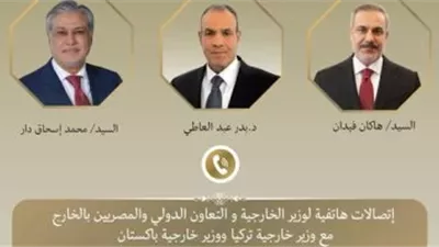 وزير الخارجية يبحث مع نظيريه الباكستاني والتركي التطورات الإقليمية في المنطقة 