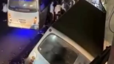 انقلاب أتوبيس من أعلى نزلة 