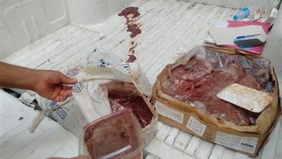 ضبط 50 كرتونة كبدة فاسدة داخل مصنع بكفر الدوار 