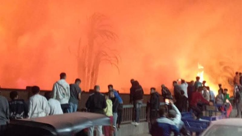 حريق  المنيب 