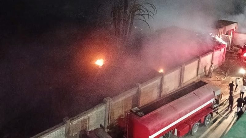 حريق المنيب 