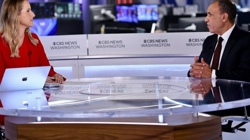 وزير الخارجية يجري  لقاءً إعلاميًا على قناة CBS News 