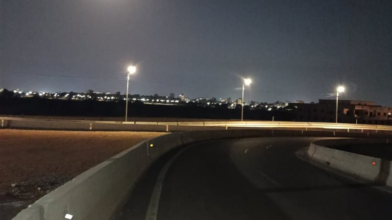إنارة طريق نفق تحيا