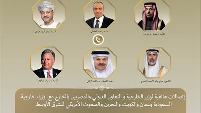 وزير الخارجية يبحث مع نظرائه بالسعودية وعمان والكويت والبحرين والمبعوث الأمريكي سبل خفض التصعيد