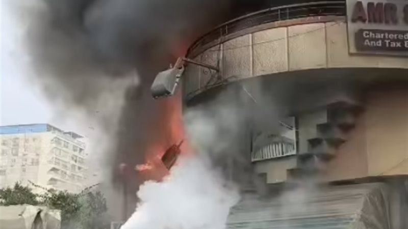 حريق بمحل بمصر الجديدة