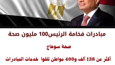 138 ألف مستفيد خلال شهر.. مبادرات 100 مليون صحة تواصل عملها بسوهاج