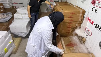 ضبط 325 كجم من لحوم الخنزير المجمدة داخل ثلاجة مخالفة ببورسعيد