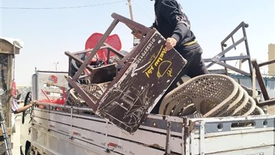 حملة مكبرة لرفع الإشغالات بمدينة العاشر من رمضان بالشرقية 