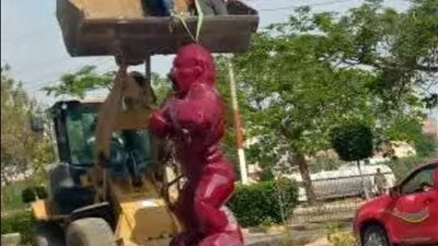 استجابة لشكاوى الأهالي.. رفع مجسم “كينج كونج” من إحدى حدائق أبو المطامير بالبحيرة