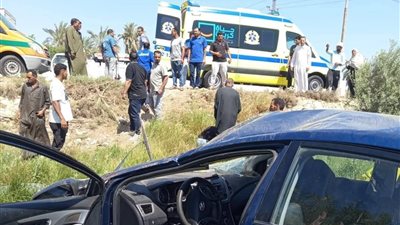إصابة 5 أشخاص في انقلاب سيارة ملاكي بطريق مصر - الفيوم قبل سنورس