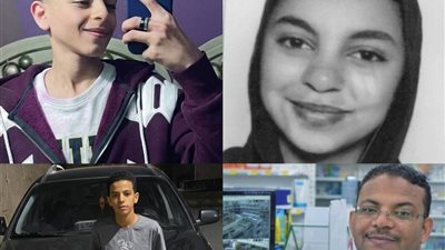 أول صور لضحايا حادث المنيا.. طبيب وأبناؤه الثلاثة في مأساة مروعة