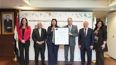 البنك الأهلي المصري يحصل على شهادة الجودة ISO 9001 في مجال الإمداد اللوجستي والمخازن من هيئة