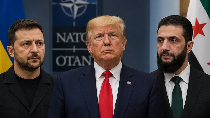 ترامب والشرع وزيلينسكي