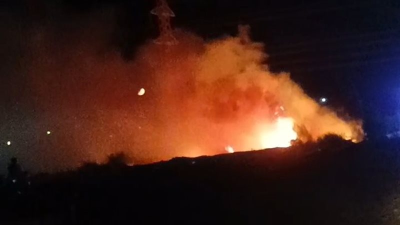 حريق مزرعة سمك في