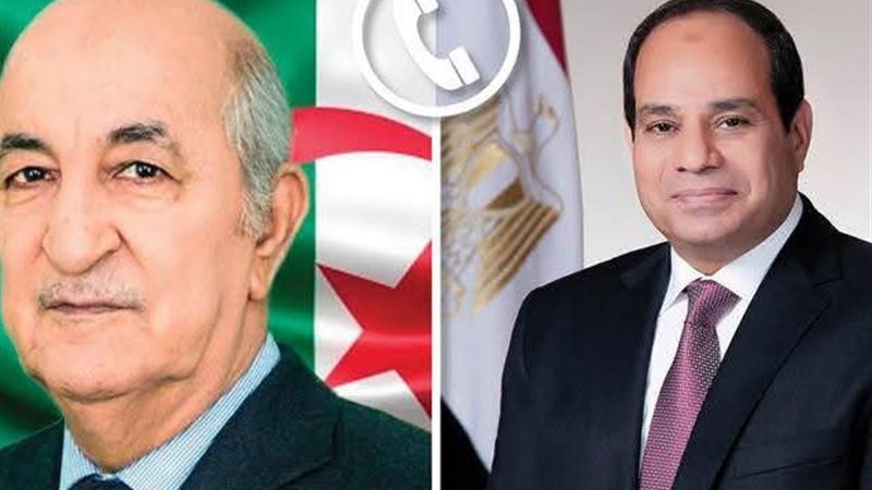 الرئيس السيسي ونظيره الجزائري 