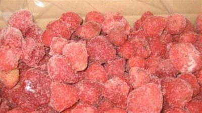 ضبط 20 طنًا من الفراولة المجمدة منتهية الصلاحية داخل مصنع في النوبارية