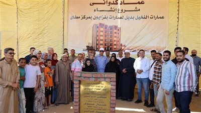 على قدم وساق.. «عمارات النخيل» بمطاي تقترب من تسليم 40 وحدة سكنية للأهالي