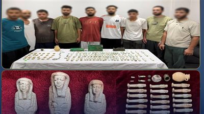 بحوزتهم 118 قطعة.. ضبط 9 أشخاص خلال التنقيب عن الآثار في القليوبية 
