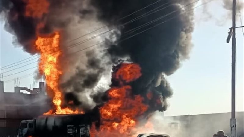 حريق في مصنع بلاستيك 