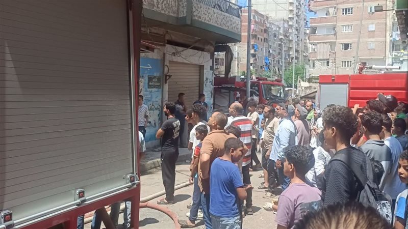 حريق مبنى إدارة غرب