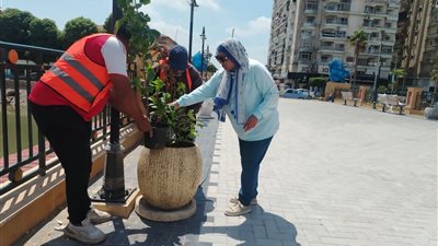 جهاز التجميل بالإسماعيلية يواصل رفع كفاءة وتجميل الحدائق والميادين