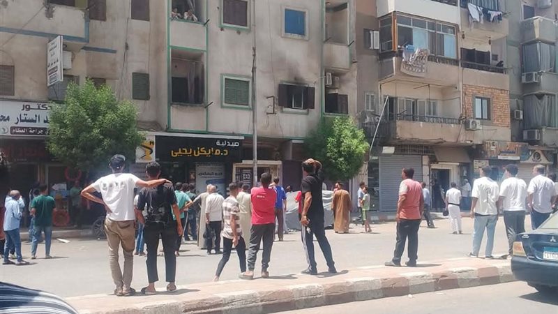 حريق داخل عيادة في
