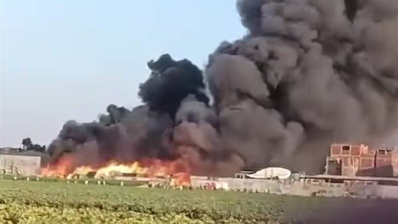 حريق مصنع برتقال