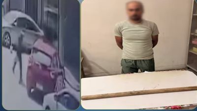 ضبط سائق بعد تحطيم سيارة طالبة بعصا خشبية في المحلة