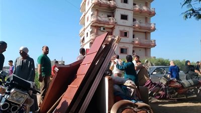 التعامل مع ميل عقار بالدقهلية وإخلائه بالكامل حفاظًا على أرواح السكان