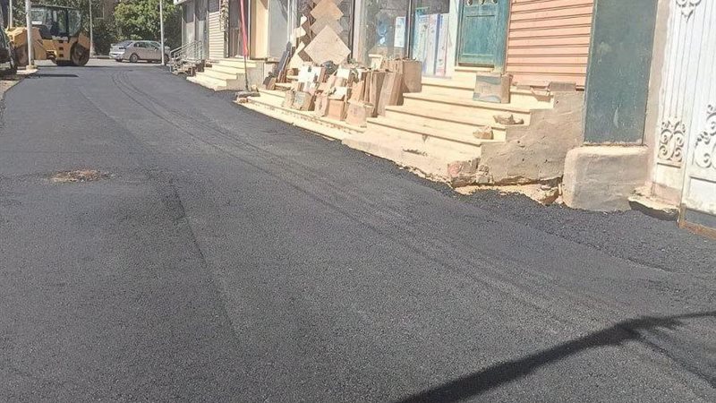 متابعة أعمال رصف