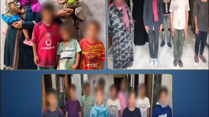 المتهمين والأطفال